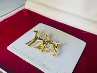 Vincent ferrini - 14kt gouden dalmatiërs - sieraad - afbeelding 4 van  4