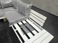 Vinci alora - outdoor loungeset - wit aluminium, grijs - afbeelding 10 van  20