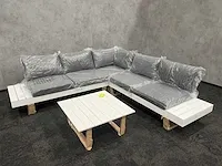 Vinci alora - outdoor loungeset - wit aluminium, grijs