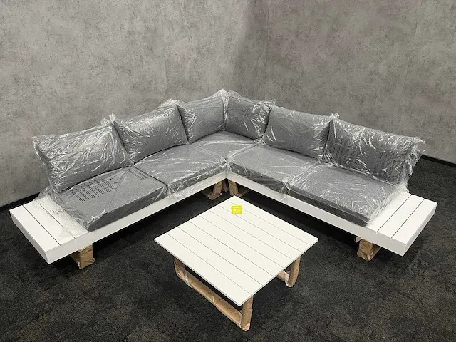 Vinci alora - outdoor loungeset - wit aluminium, grijs - afbeelding 20 van  20