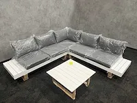 Vinci alora - outdoor loungeset - wit aluminium, grijs - afbeelding 20 van  20