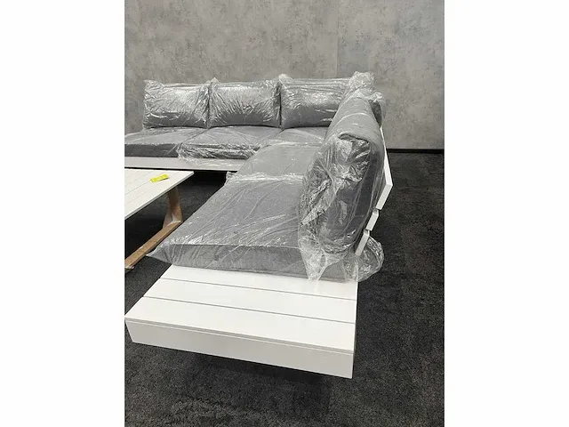 Vinci alora - outdoor loungeset - wit aluminium, grijs - afbeelding 5 van  20