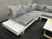 Vinci alora - outdoor loungeset - wit aluminium, grijs - afbeelding 8 van  20