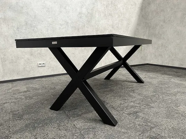 Vinci bahia - tuintafel zwart aluminium 200x90 - afbeelding 3 van  12