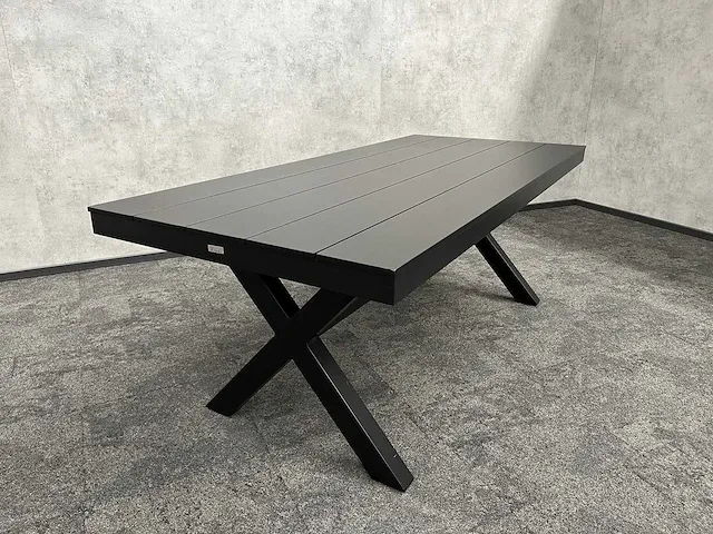 Vinci bahia - tuintafel zwart aluminium 200x90 - afbeelding 5 van  12