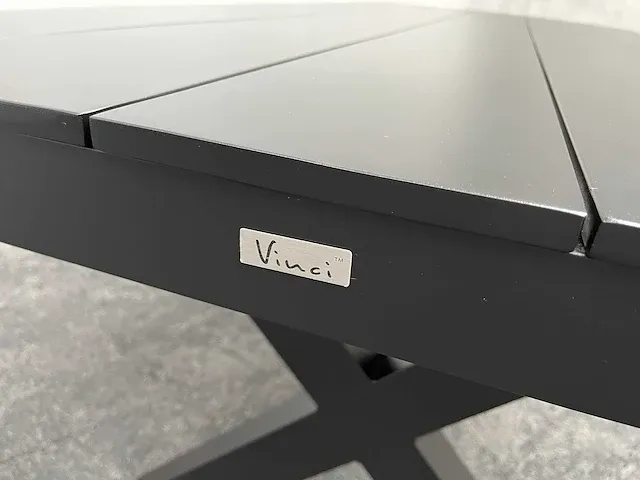 Vinci bahia - tuintafel zwart aluminium 200x90 - afbeelding 6 van  12