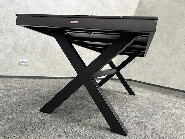 Vinci bahia - tuintafel zwart aluminium 200x90 - afbeelding 7 van  12