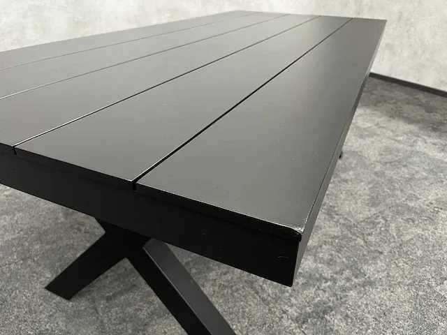 Vinci bahia - tuintafel zwart aluminium 200x90 - afbeelding 11 van  12