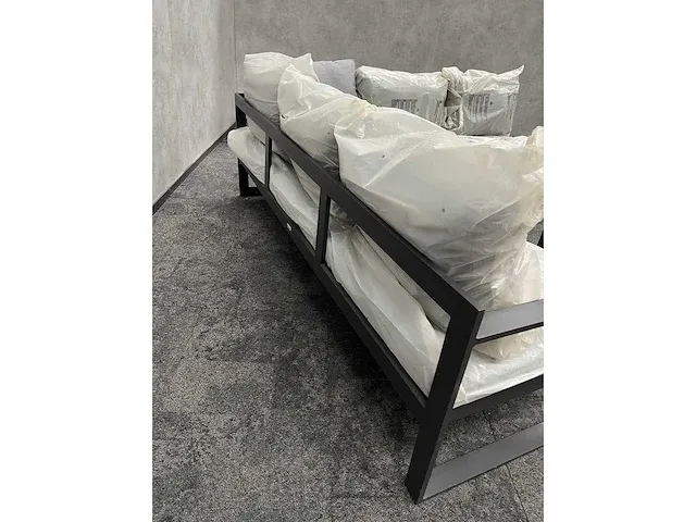 Vinci caldela - outdoor loungehoek antraciet aluminium - kussens grijs - afbeelding 9 van  24