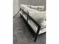 Vinci caldela - outdoor loungehoek antraciet aluminium - kussens grijs - afbeelding 9 van  24