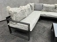 Vinci caldela - outdoor loungehoek antraciet aluminium - kussens grijs - afbeelding 15 van  24