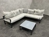 Vinci caldela - outdoor loungehoek antraciet aluminium - kussens grijs - afbeelding 16 van  24