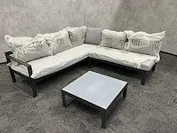 Vinci caldela - outdoor loungehoek antraciet aluminium - kussens grijs - afbeelding 21 van  24