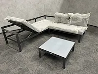 Vinci caldela - outdoor loungehoek antraciet aluminium - kussens grijs - afbeelding 22 van  24