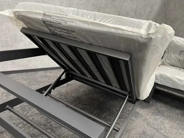 Vinci caldela - outdoor loungehoek antraciet aluminium - kussens grijs - afbeelding 24 van  24