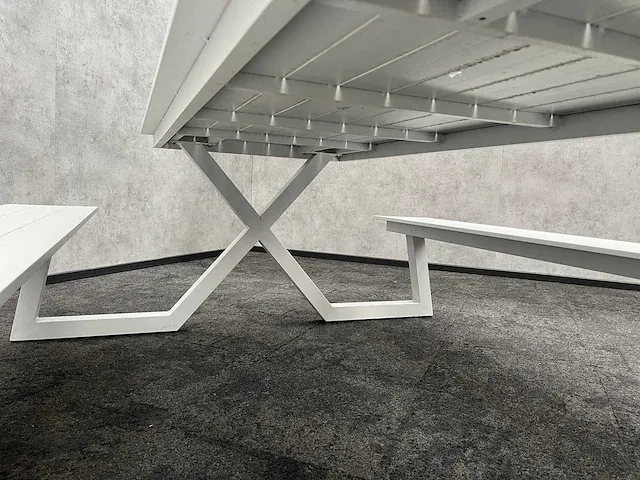 Vinci mundo - outdoor picknicktafel wit aluminium - afbeelding 5 van  14