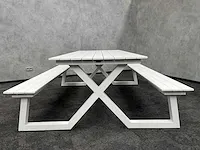 Vinci mundo - outdoor picknicktafel wit aluminium - afbeelding 6 van  14