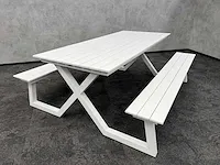 Vinci mundo - outdoor picknicktafel wit aluminium - afbeelding 1 van  14