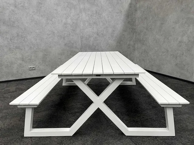 Vinci mundo - outdoor picknicktafel wit aluminium - afbeelding 7 van  14
