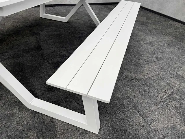 Vinci mundo - outdoor picknicktafel wit aluminium - afbeelding 10 van  14