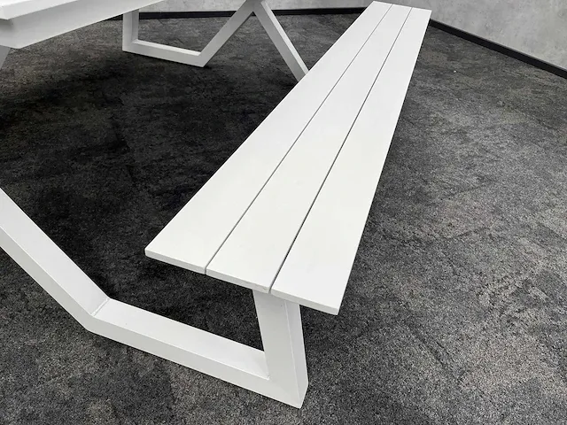 Vinci mundo - outdoor picknicktafel wit aluminium - afbeelding 11 van  14