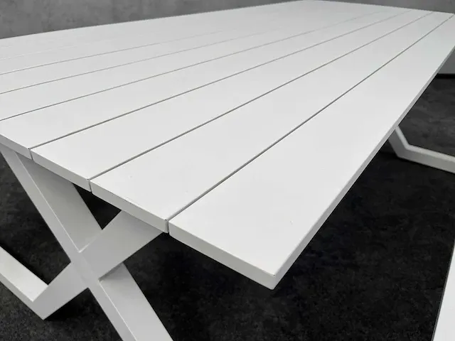 Vinci mundo - outdoor picknicktafel wit aluminium - afbeelding 13 van  14