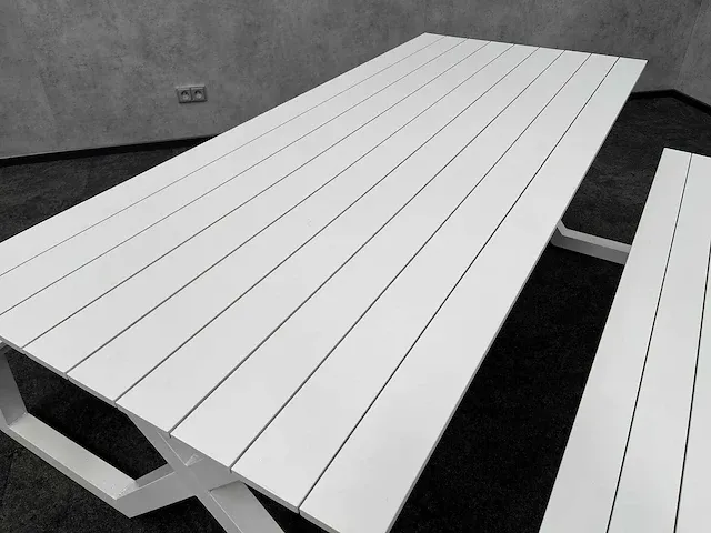 Vinci mundo - outdoor picknicktafel wit aluminium - afbeelding 14 van  14