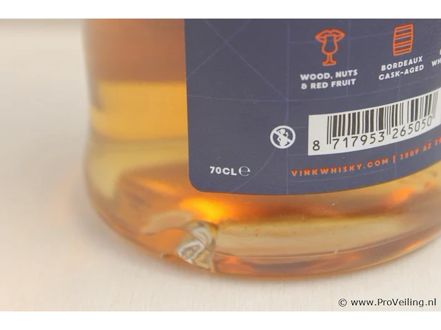Vink triple wood whisky- 70 cl - 6 flessen - winkelverkoopprijs € 305.70 - afbeelding 3 van  3