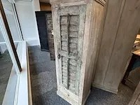 Vintage 1-deurs kast, louvredeur, 65x182x45 cm - afbeelding 1 van  5