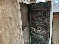 Vintage 1-deurs kast, louvredeur, 65x182x45 cm - afbeelding 2 van  5