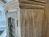 Vintage 1-deurs kast, louvredeur, 65x182x45 cm - afbeelding 4 van  5