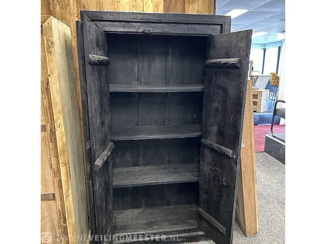 Vintage 2-deurs kast, 107x40x185 cm - afbeelding 2 van  6