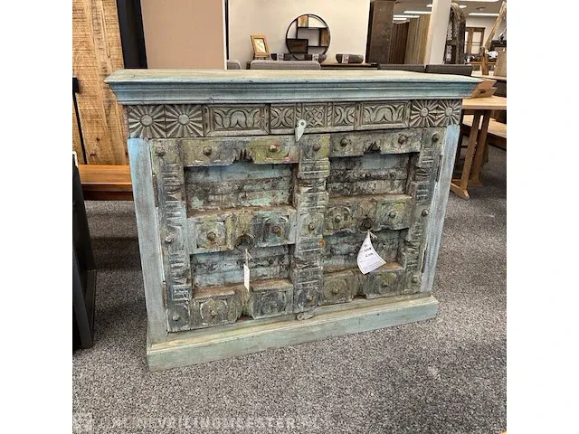 Vintage 2-deurs kast, 121x51x98 cm - afbeelding 1 van  6