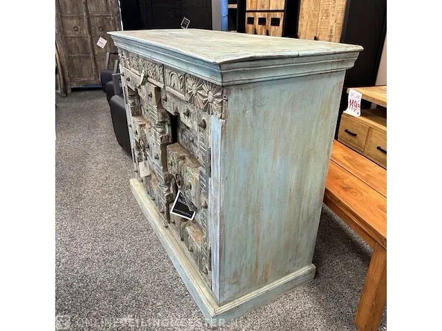 Vintage 2-deurs kast, 121x51x98 cm - afbeelding 2 van  6
