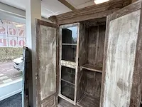 Vintage 2-deurs kast, 129x55x197 cm - afbeelding 2 van  6