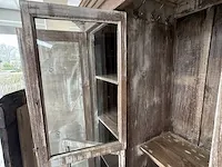 Vintage 2-deurs kast, 129x55x197 cm - afbeelding 3 van  6