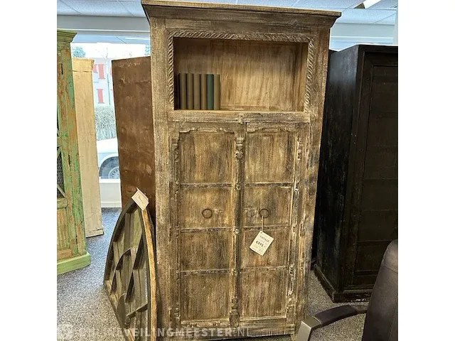 Vintage 2-deurs kast, 96x45x191 cm - afbeelding 1 van  5