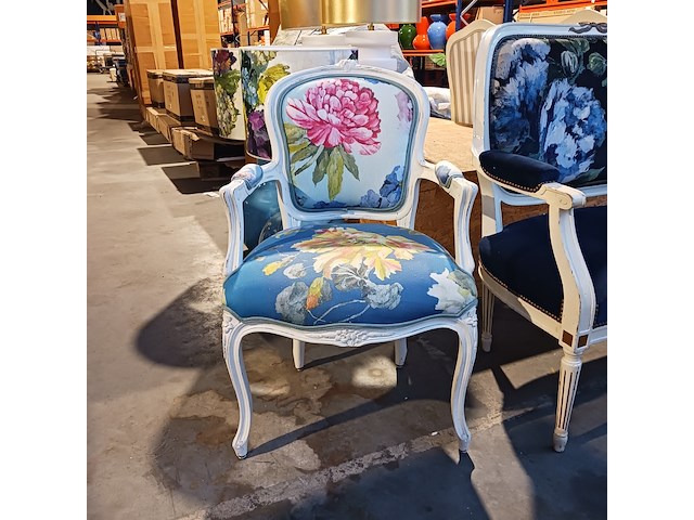 Vintage 2-zits bank en stoel, by louise - afbeelding 2 van  13