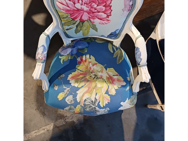 Vintage 2-zits bank en stoel, by louise - afbeelding 4 van  13