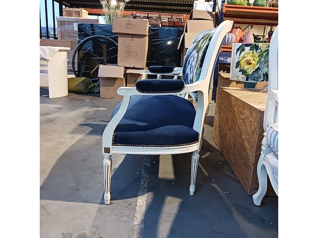 Vintage 2-zits bank en stoel, by louise - afbeelding 8 van  13