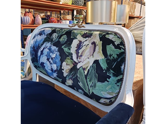 Vintage 2-zits bank en stoel, by louise - afbeelding 9 van  13