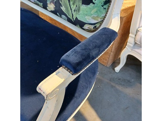 Vintage 2-zits bank en stoel, by louise - afbeelding 10 van  13