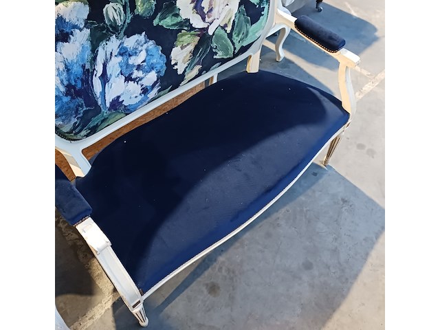 Vintage 2-zits bank en stoel, by louise - afbeelding 11 van  13