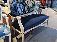 Vintage 2-zits bank en stoel, by louise - afbeelding 12 van  13