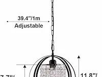 Vintage 30 cm globe kristallen kroonluchter orb hanger - afbeelding 5 van  5