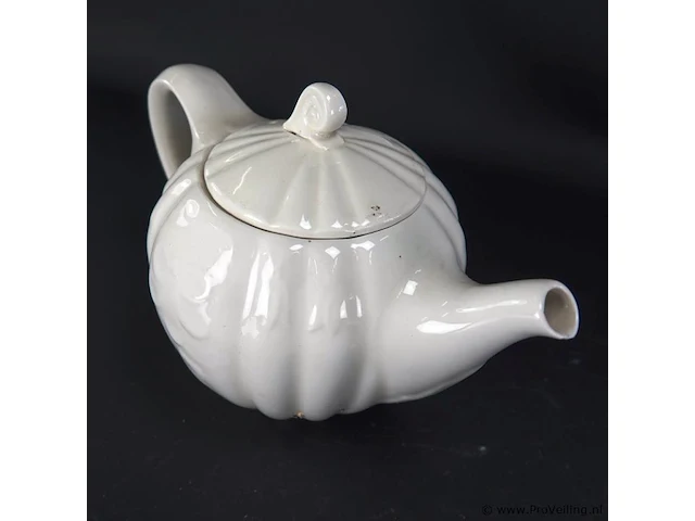 Vintage aardewerk theepot - afbeelding 3 van  5