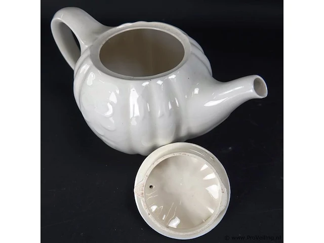 Vintage aardewerk theepot - afbeelding 4 van  5