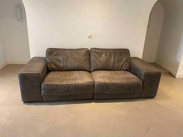 Vintage bankstel 250cm - antraciet - afbeelding 7 van  9