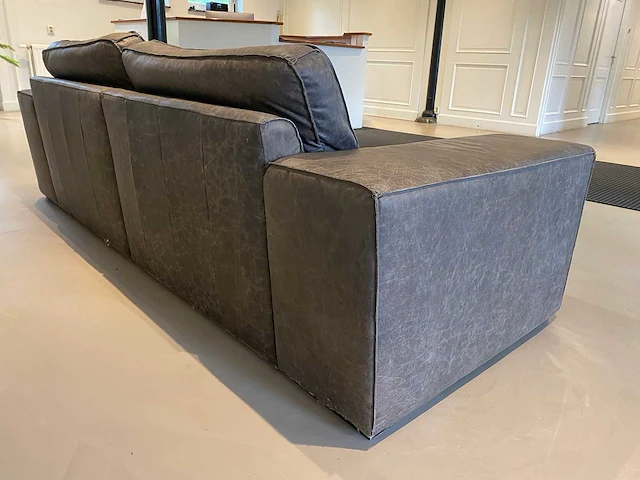 Vintage bankstel 250cm - antraciet - afbeelding 8 van  9
