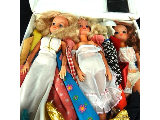 Vintage barbie sindy poppen in koffer - afbeelding 3 van  5
